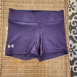 Under Armour tank top.and compression shorts. Set. Size medium in sapphire blue.
